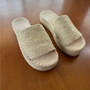Size 9 Platform Tan Espadrille Sandals